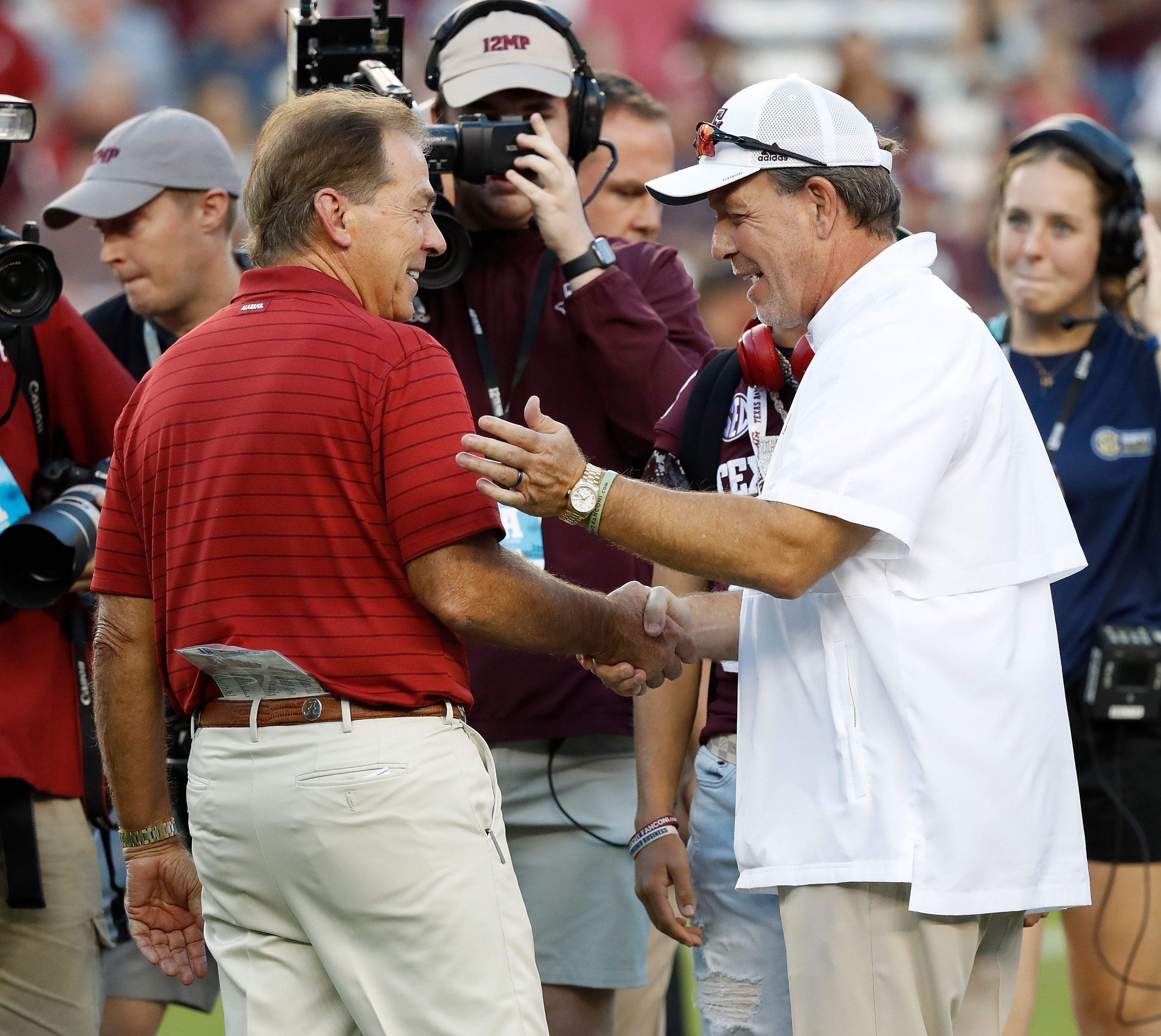 Alabama HC Nick Saban before the upset loss to Texas A&M.