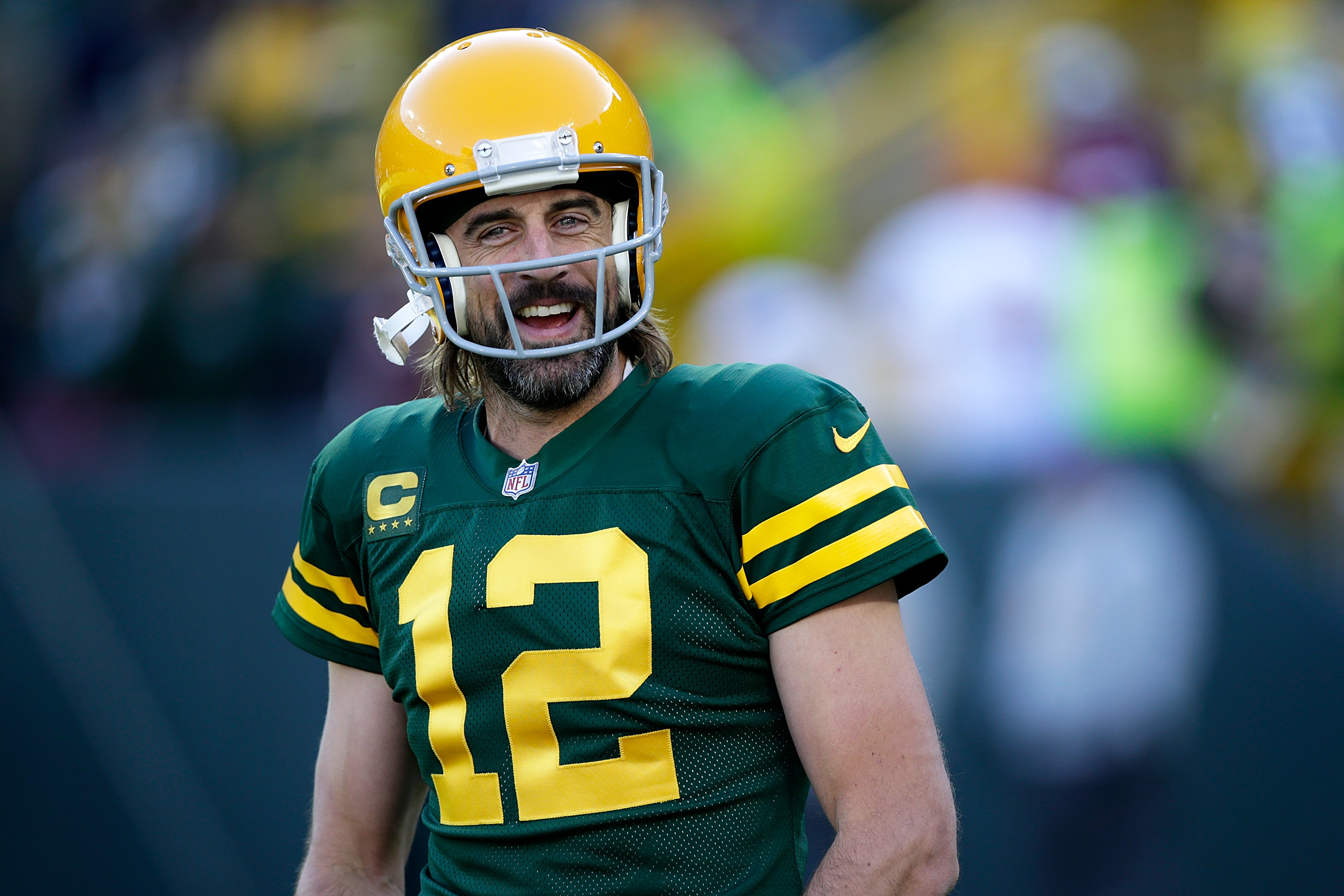 Green Bay Packers QB Aaron Rodgers in October.
