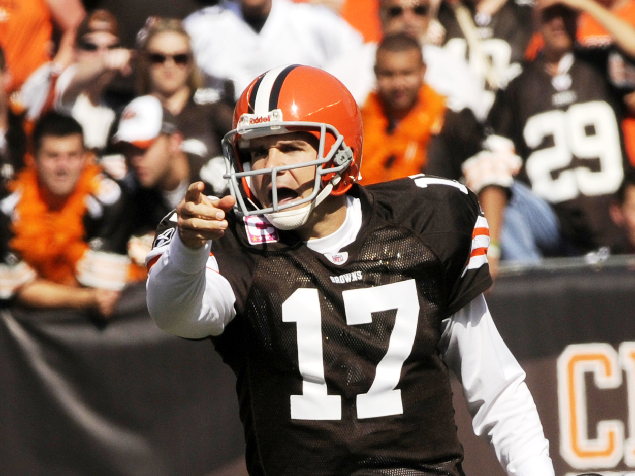 Jake Delhomme played quarterback for the Cleveland Browns in 2010.