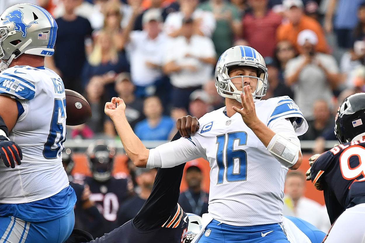 Detroit Lions quarterback Jared Goff in 2021.