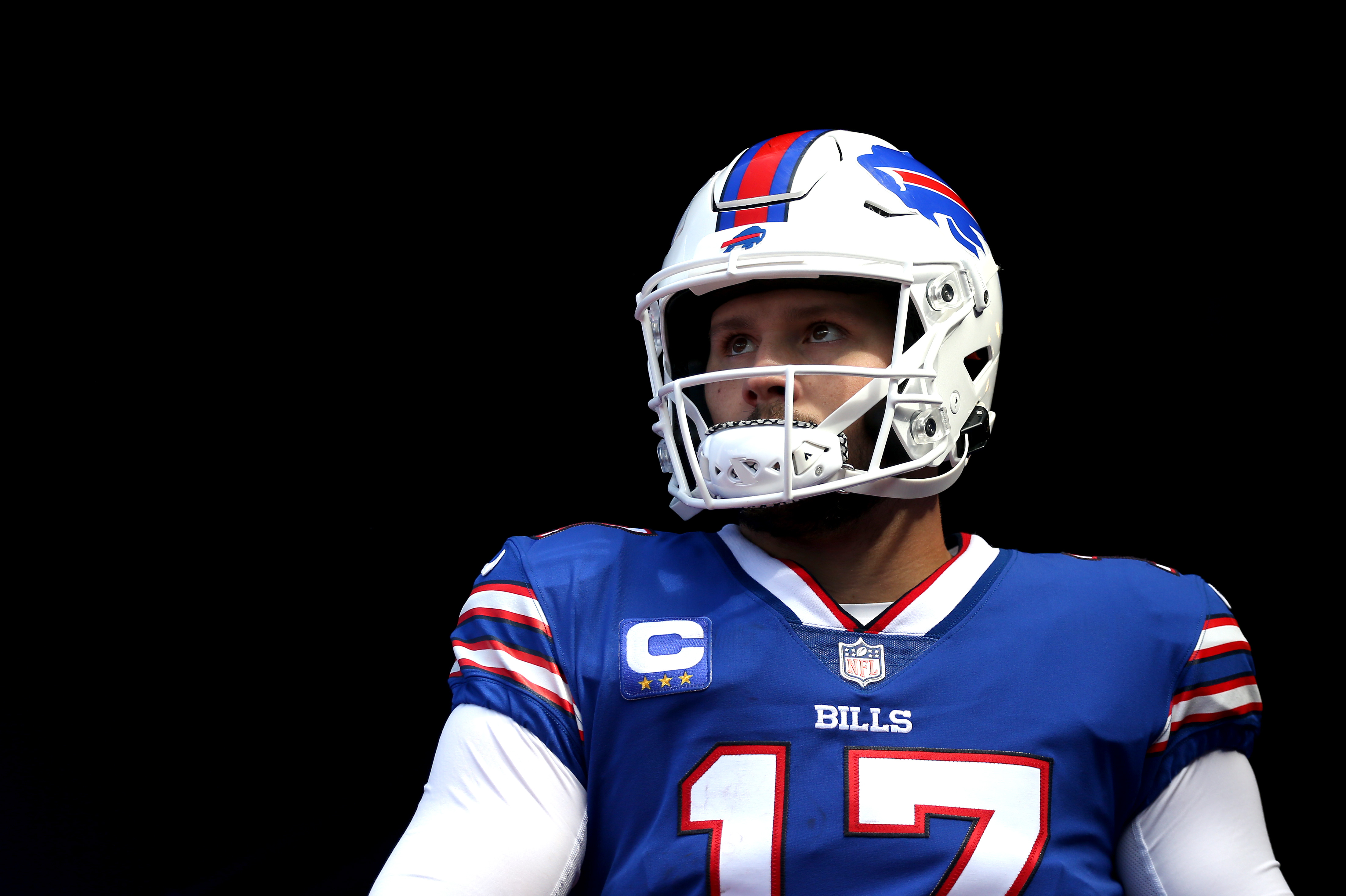 Bills QB Josh Allen walks out of tunnel