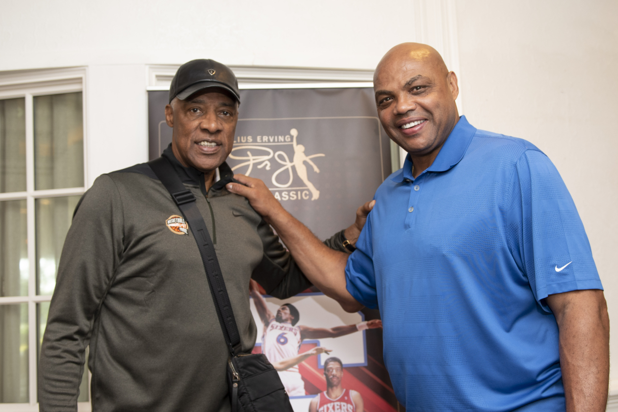 Julius Erving and Charles Barkley attend The Julius Erving Golf Classic.