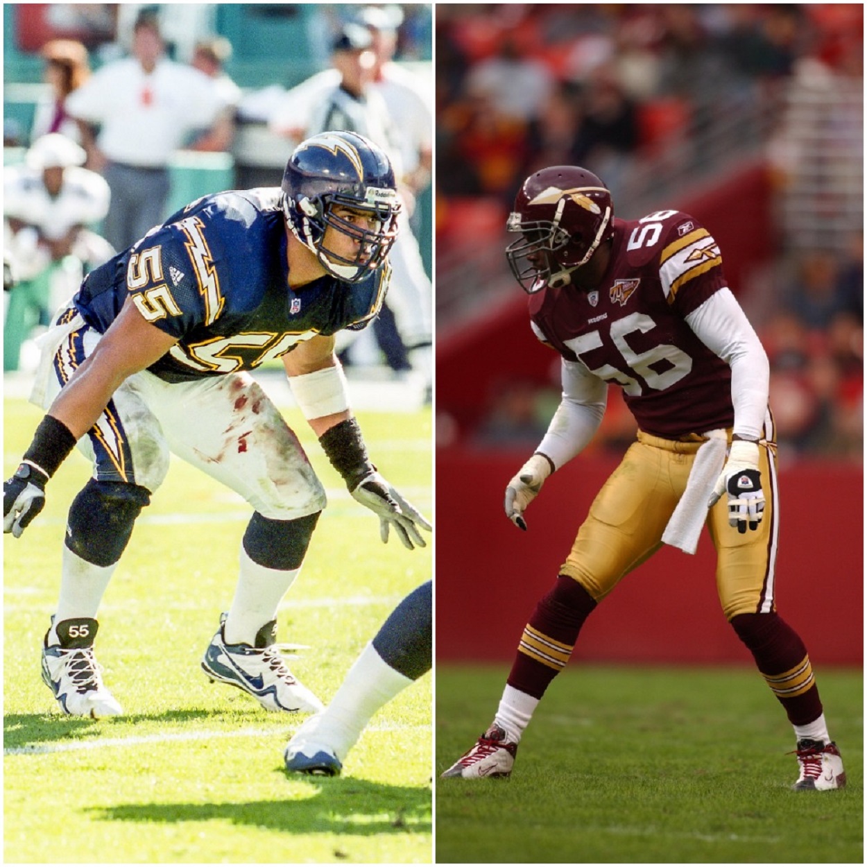 NFL linebackers Junior Seau and Lavar Arrington