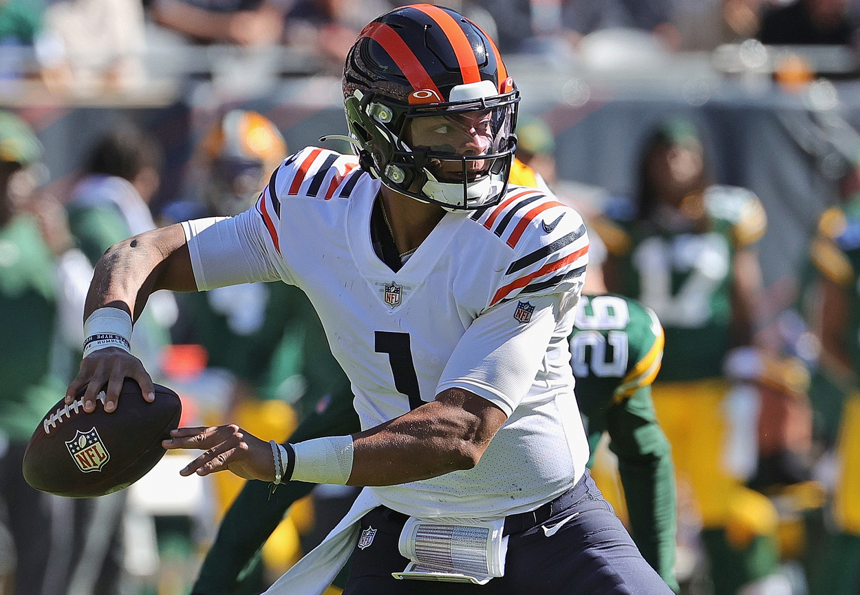 Chicago Bears quarterback Justin Fields is making Chris Simms own up to his error.