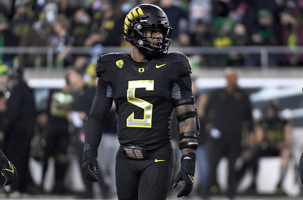 The Houston Texans and Detroit Lions are expressing interest in Oregon's Kayvon Thibodeaux.