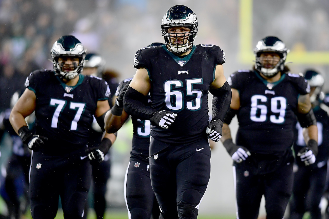 Lane Johnson is still out with a "personal matter."
