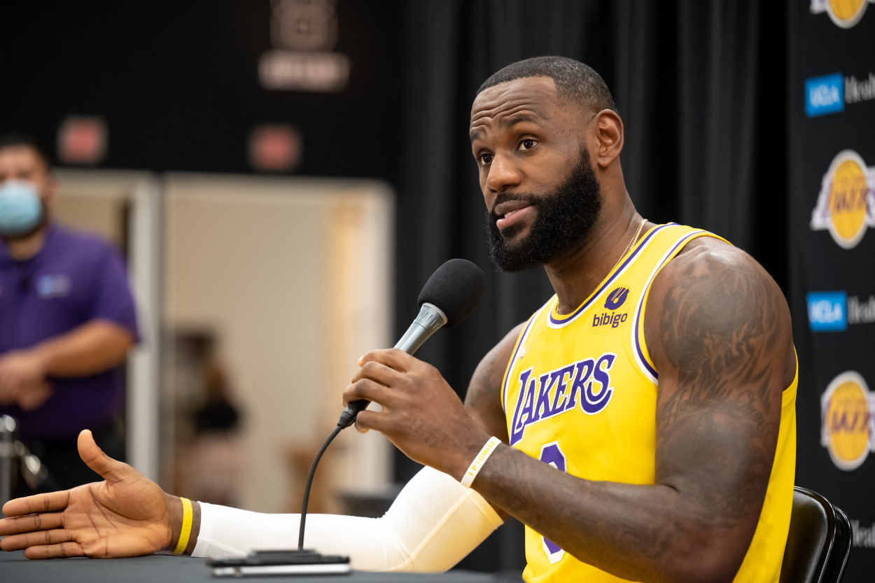 Los Angeles Lakers superstar LeBron James, who recently made controversial comments.