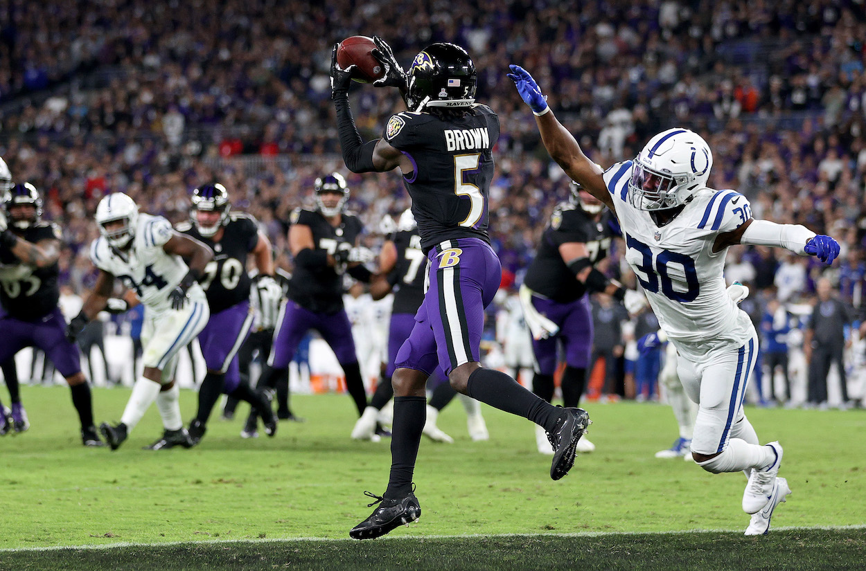 Ravens WR Marquise Brown.