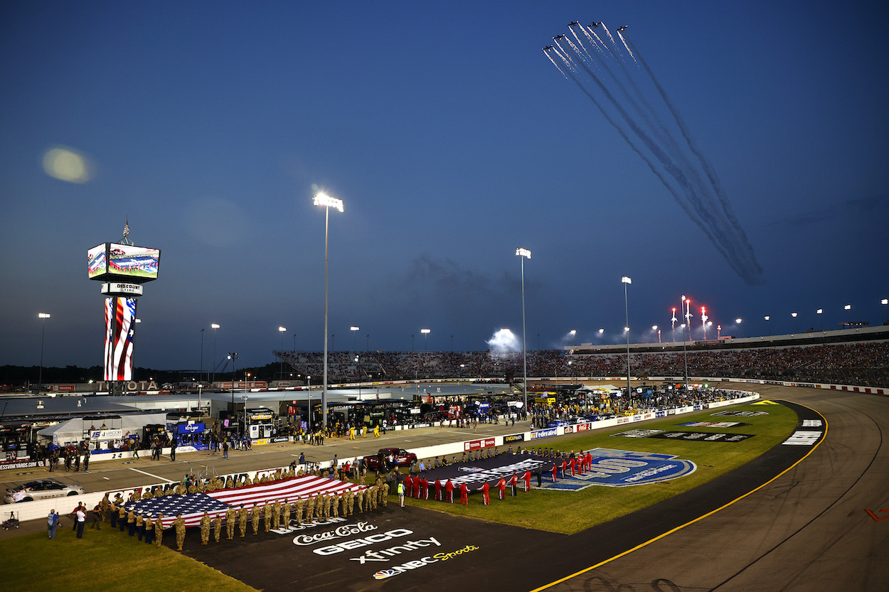 NASCAR and military flyover