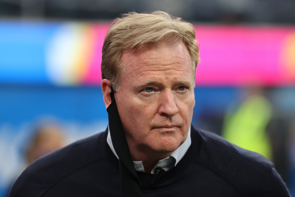 NFL Commissioner Roger Goodell looks on before an NFL game
