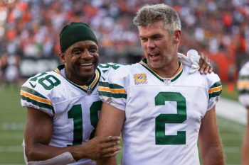 Green Bay Packers Randall Cobb and Mason Crosby