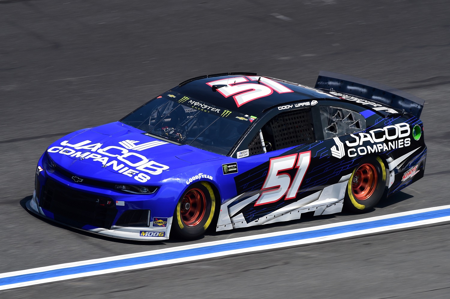 Cody Ware practices for the Monster Energy NASCAR Cup Series Bank of America Roval 400 at Charlotte Motor Speedway on Sept. 27, 2019. | Jared C. Tilton/Getty Images