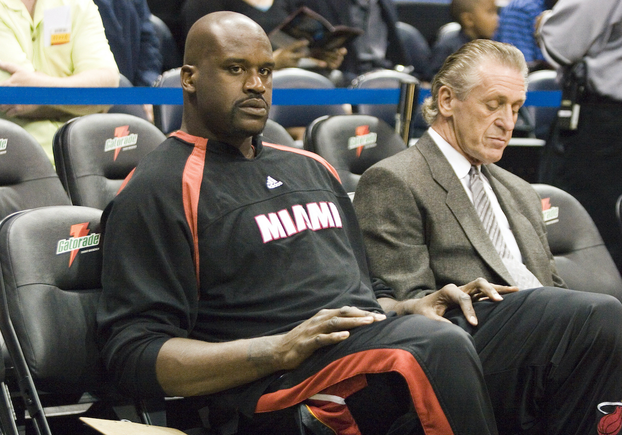 Shaquille O'Neal wasn't letting Udonis Haslem get in between him and Pat Riley.