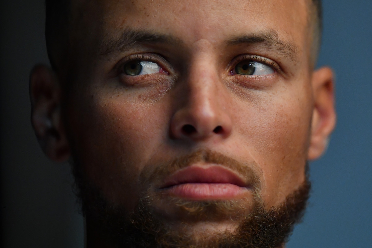 Steph Curry on media day at Chase Center in San Francisco on May 21, 2021