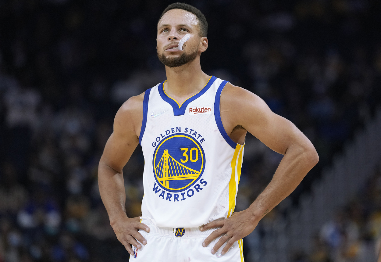 Golden State Warriors star Stephen Curry during the 2021 NBA preseason.