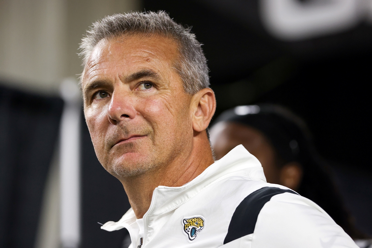 Head coach Urban Meyer of the Jacksonville Jaguars looks on before the game against the Cincinnati Bengals.
