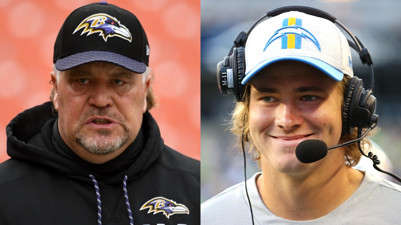 ravens dc compliments justin herbert in the strangest way possible placing him in an exclusive club with michael vick brett favre and joe flacco