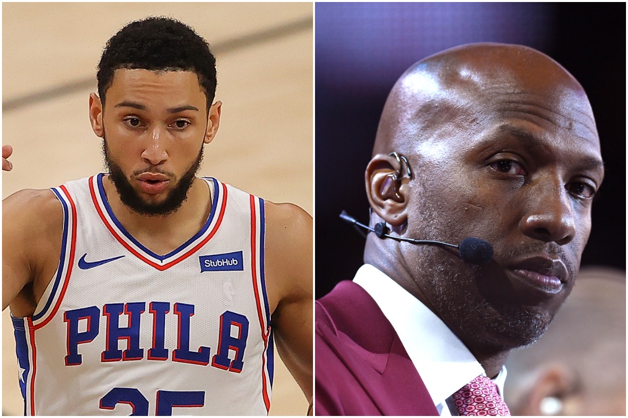 Ben Simmons and Chauncey Billups side-by-side.