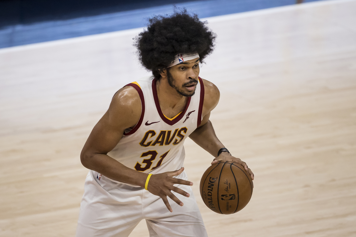 Cavaliers center Jarrett Allen on the court.