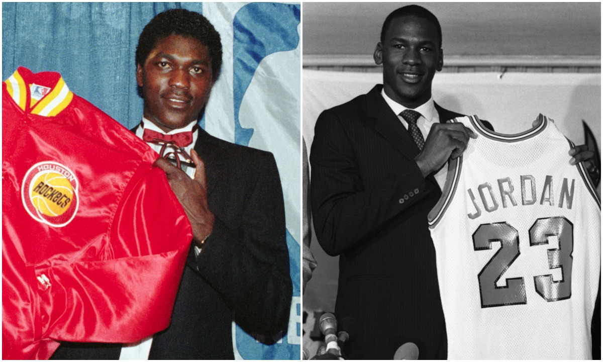 Hakeem Olajuwon, the top pick of the 1984 NBA Draft, was in New York to hear his name, but Michael Jordan wasn't anywhere near Madison Square Garden when the Chicago Bulls made their pick at No. 3 overall