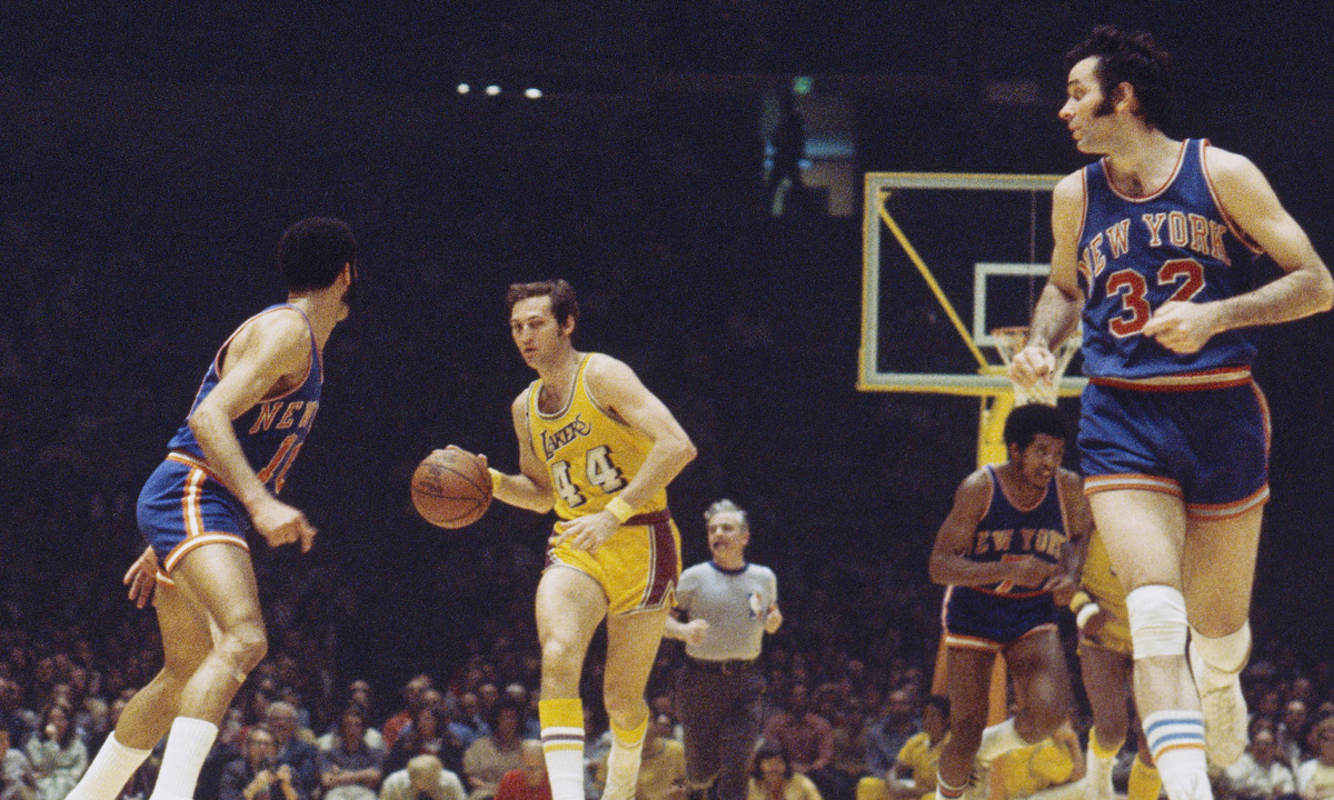 Jerry West was among the first group of Los Angeles Lakers to don the now-iconic purple-and-gold in 1967