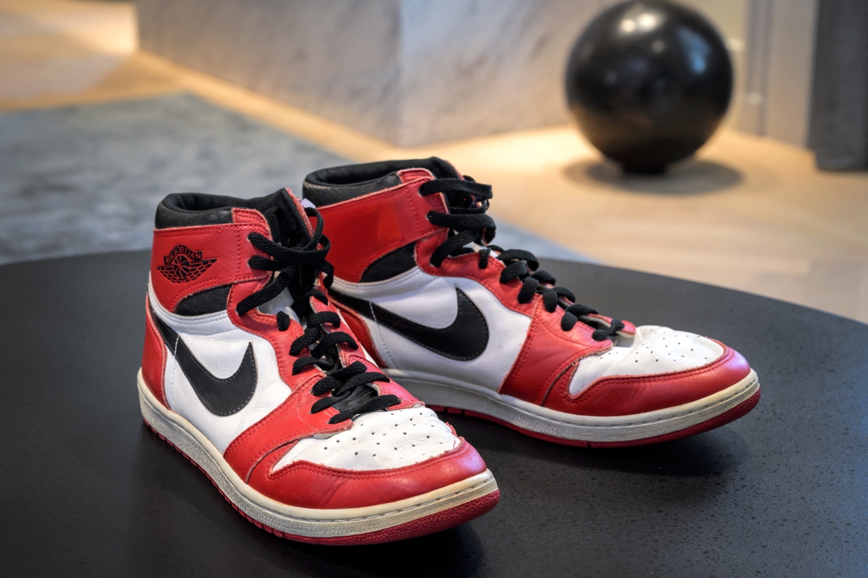 A pair of Michael Jordan's shoes worn during his rookie season sold for $1.47 million.