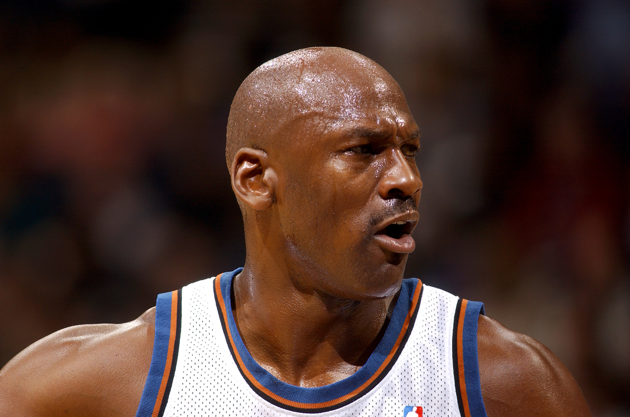 Washington Wizards guard Michael Jordan during a game.