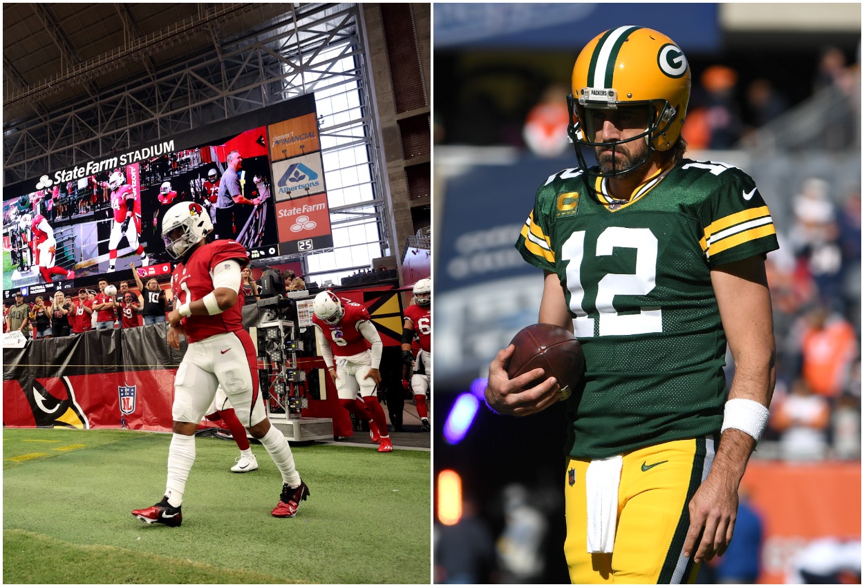 Kyler Murray and the Arizona Cardinals take on Aaron Rodgers and the Green Bay Packers.