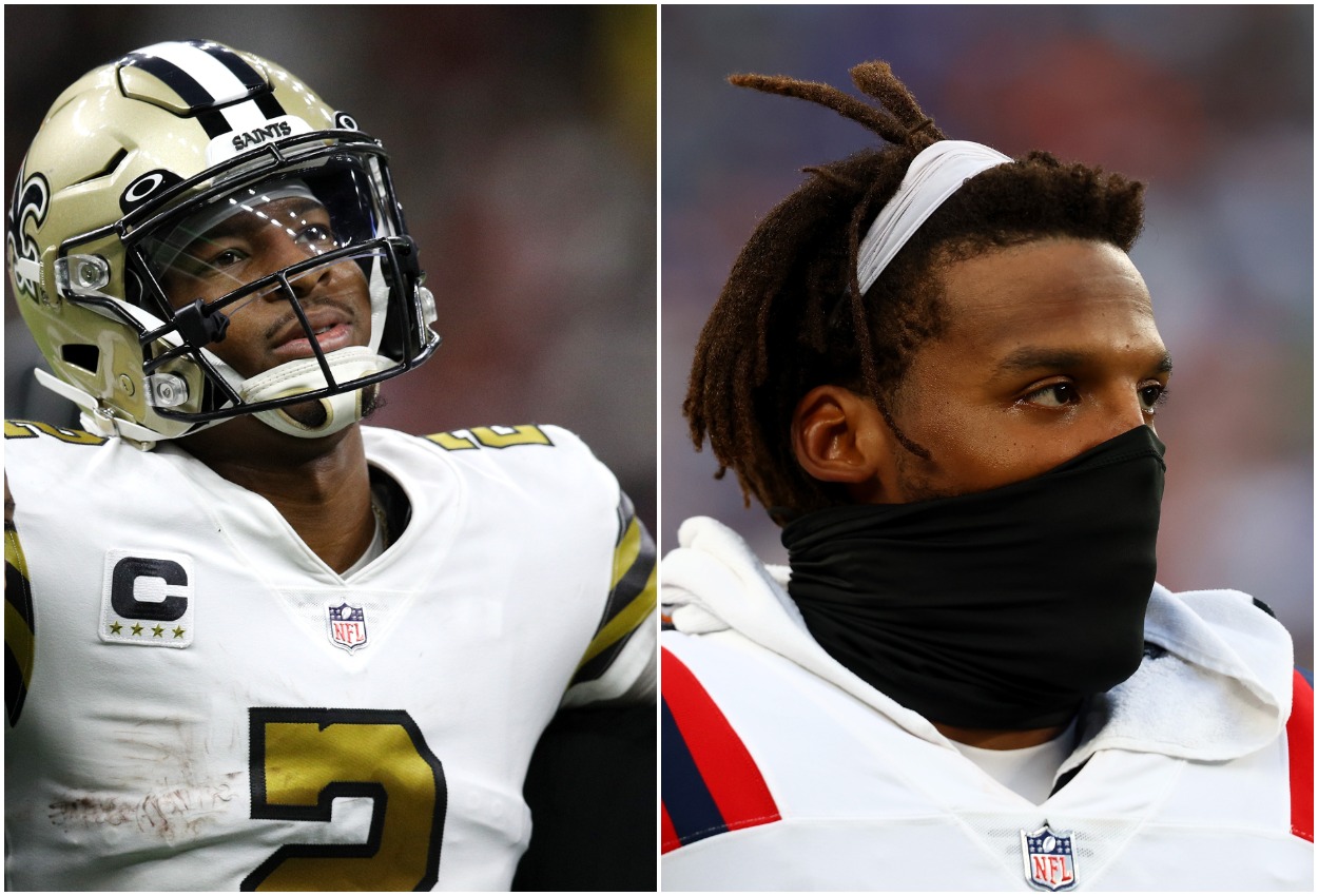 Saints QB Jameis Winston and free agent Cam Newton.