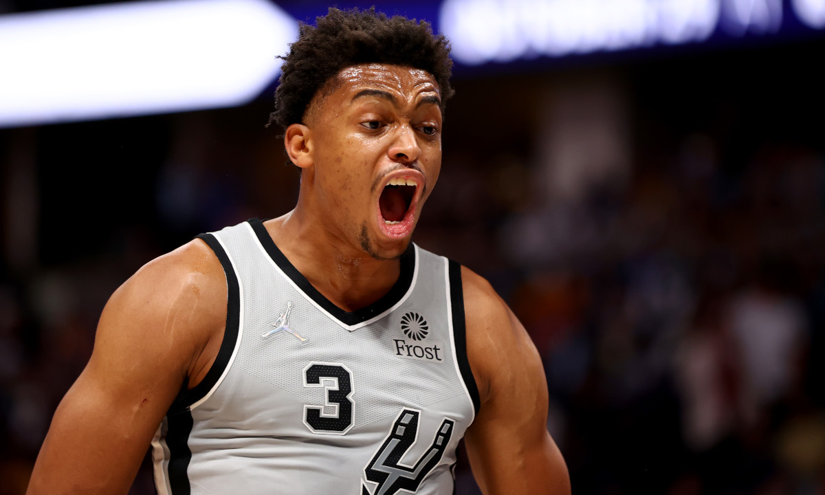 Olympian Keldon Johnson might be an early candidate for the Most Improved Player Award, averaging more than 20 points a game for the San Antonio Spurs