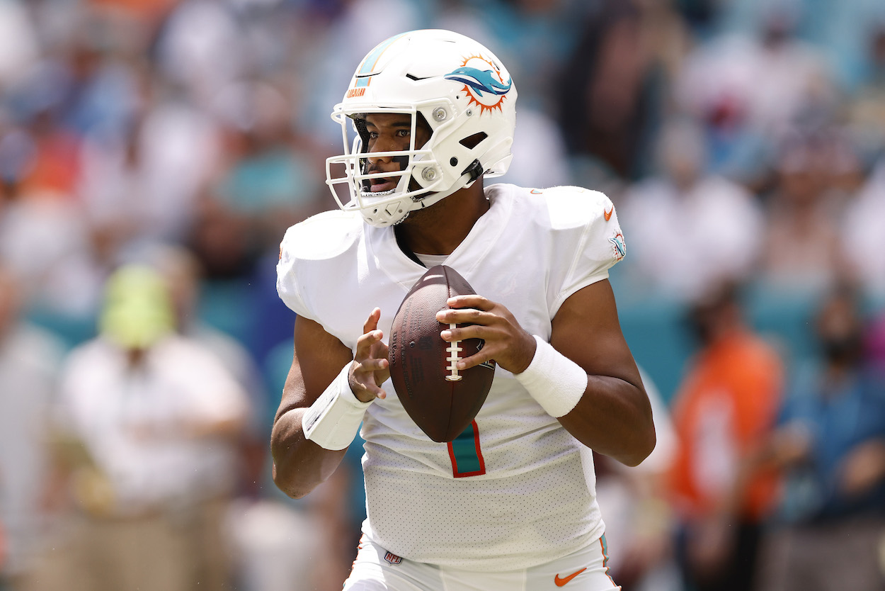 Tua Tagovailoa during the Miami Dolphins' Week 2 loss.