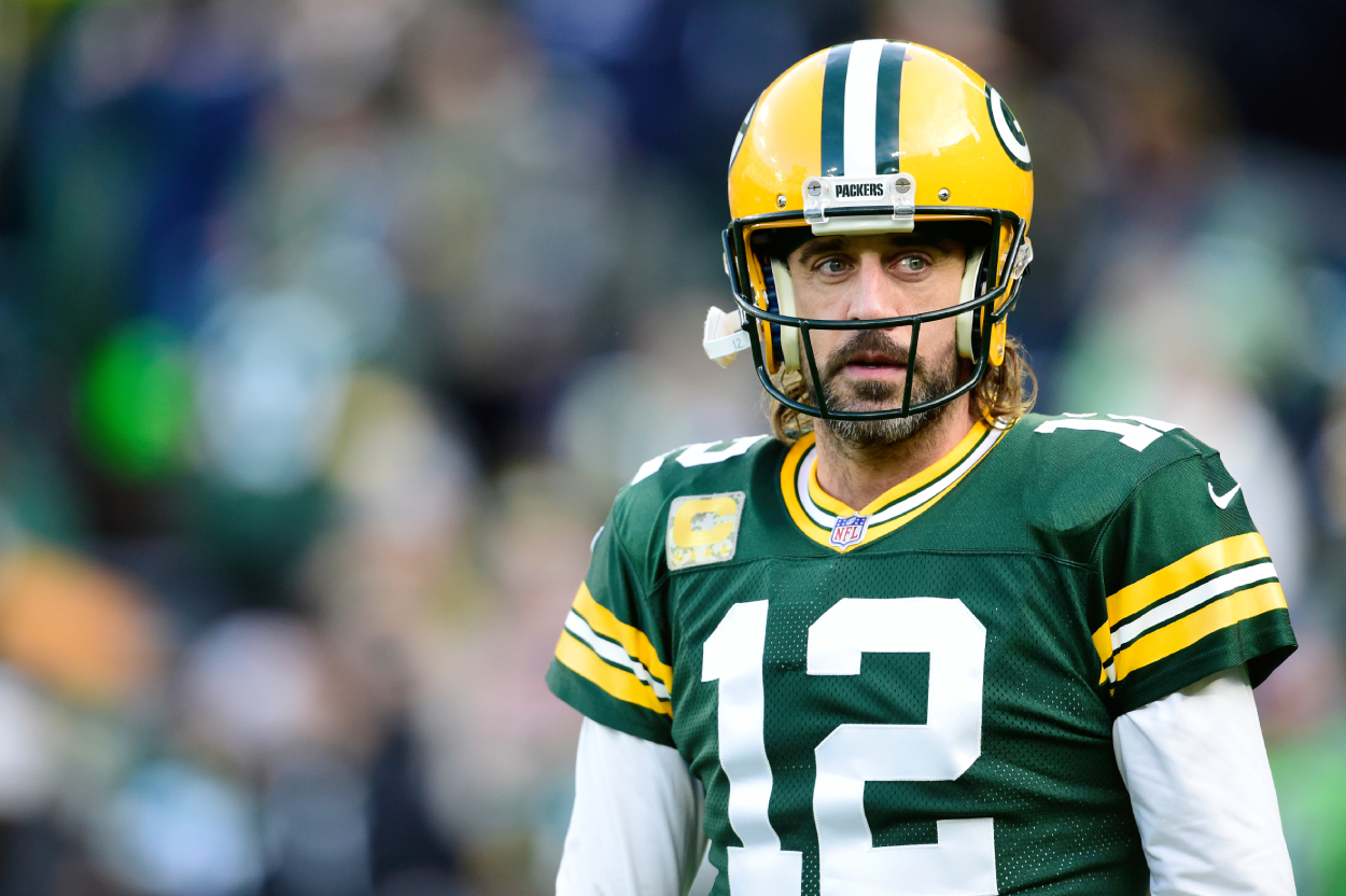 Green Bay Packers quarterback Aaron Rodgers during a game against the Seahawks in 2021.