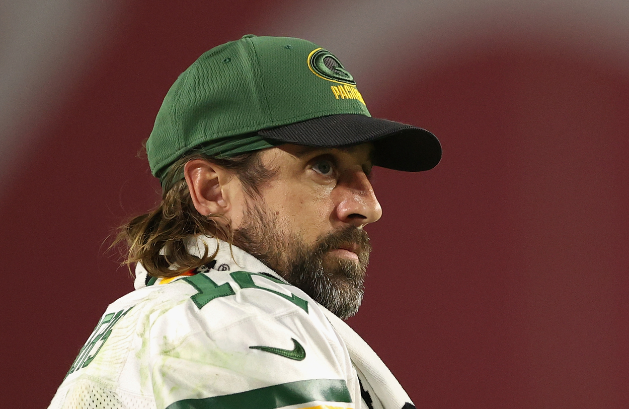 Green Bay Packers quarterback Aaron Rodgers in 2021.