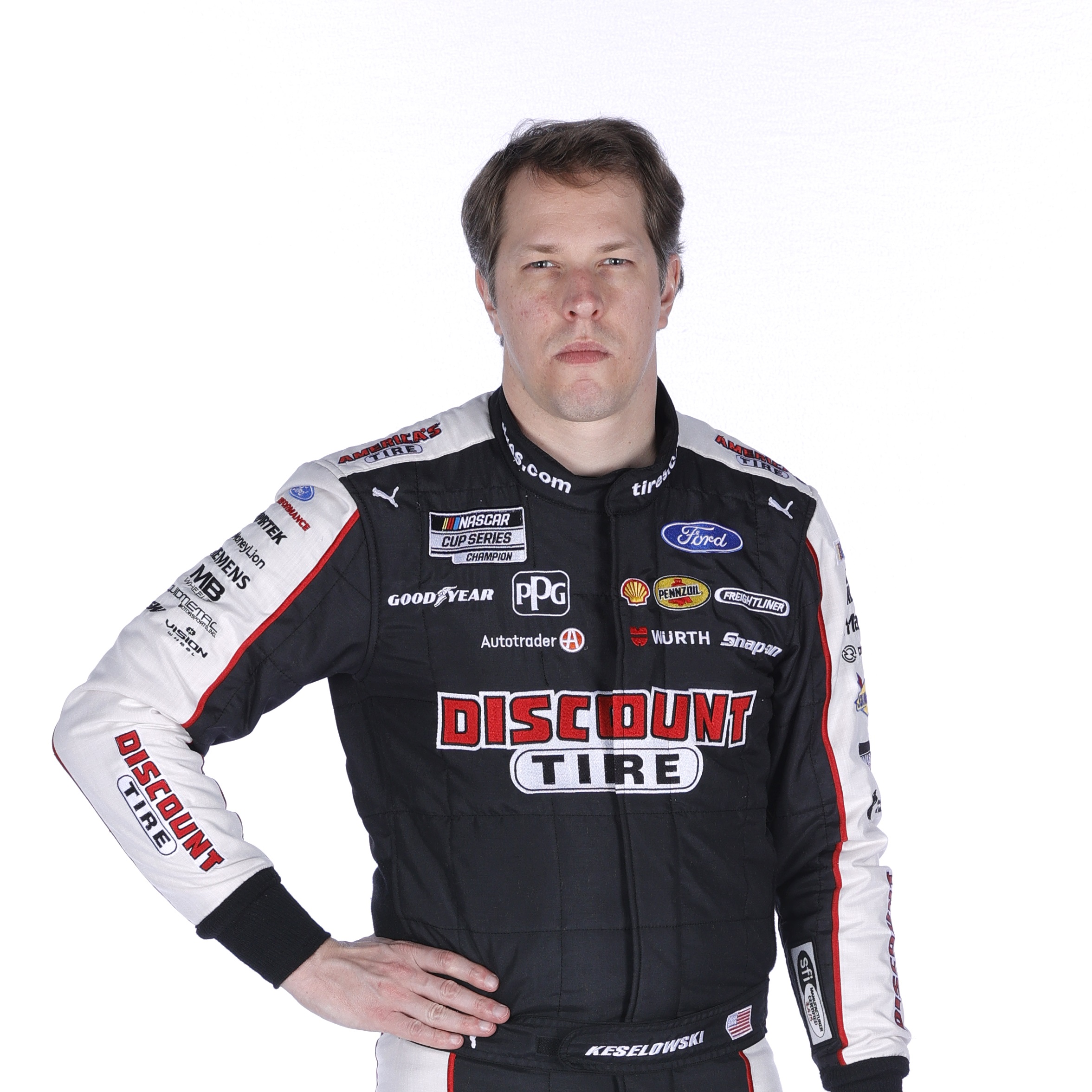 NASCAR Cup Series driver Brad Keselowski poses for a photo during NASCAR production days at Fox Sports on Jan. 19, 2021 in Charlotte, North Carolina. | Chris Graythen/Getty Images