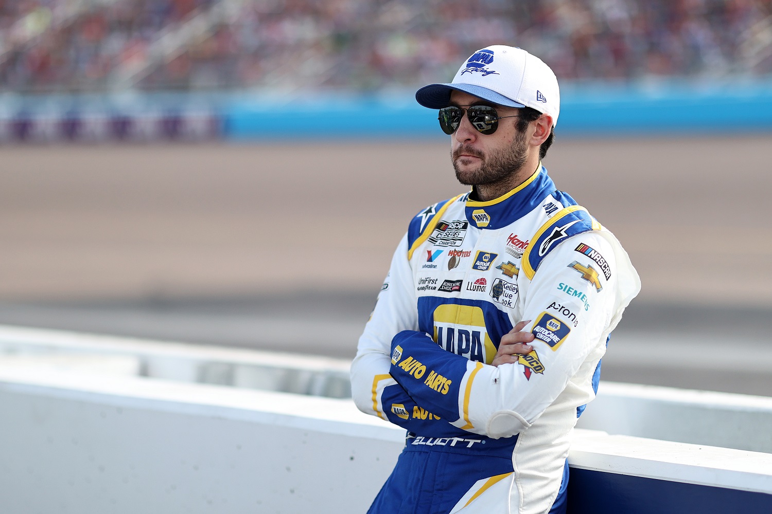 Chase Elliott, driver of the No. 9 Chevrolet, waits on the grid prior to the NASCAR Cup Series Championship at Phoenix Raceway on Nov. 7, 2021, in Avondale, Arizona. | Chris Graythen/Getty Images