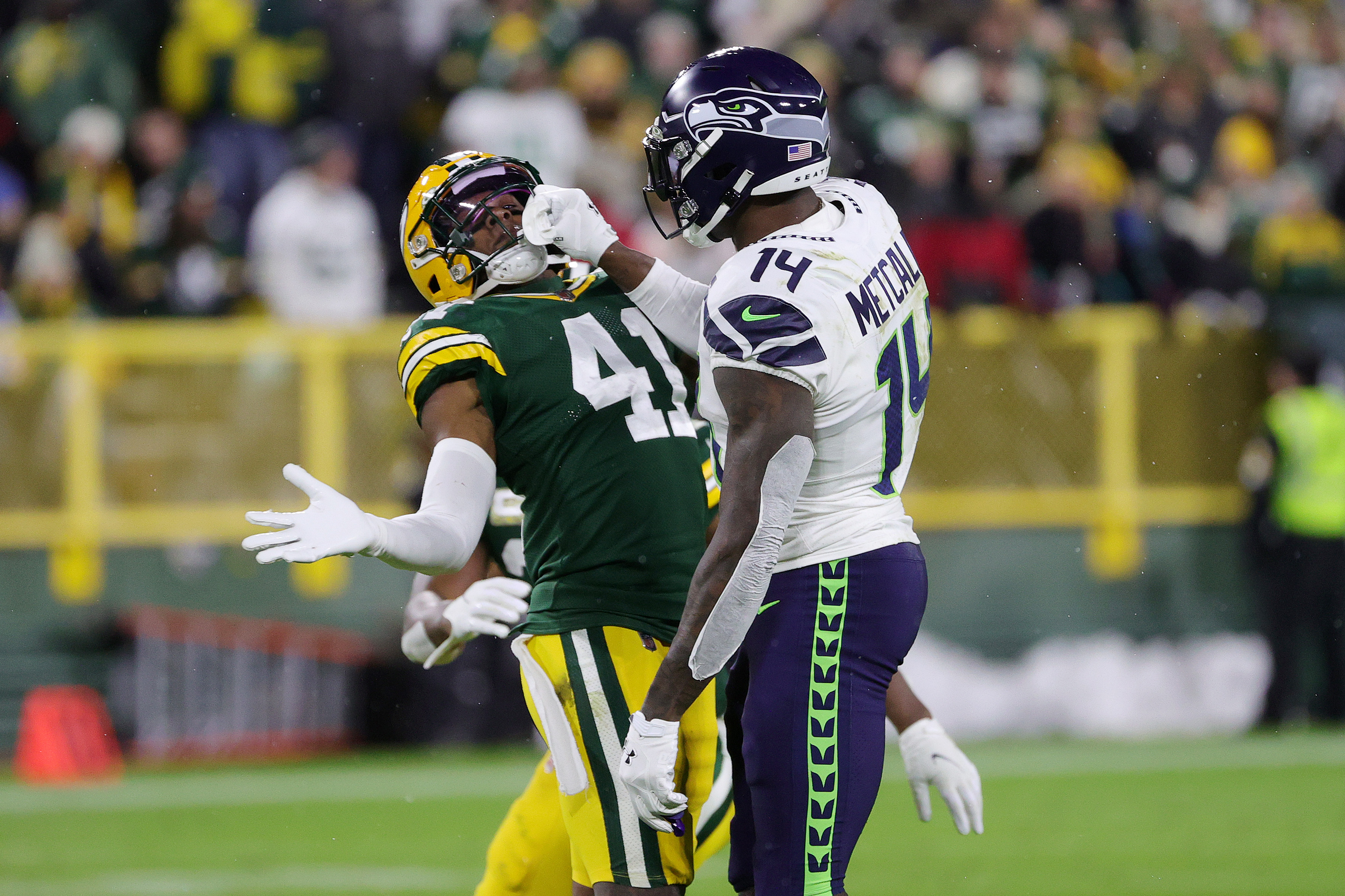 Seahawks QB Russell Wilson's receiver DK Metcalf involved in an altercation