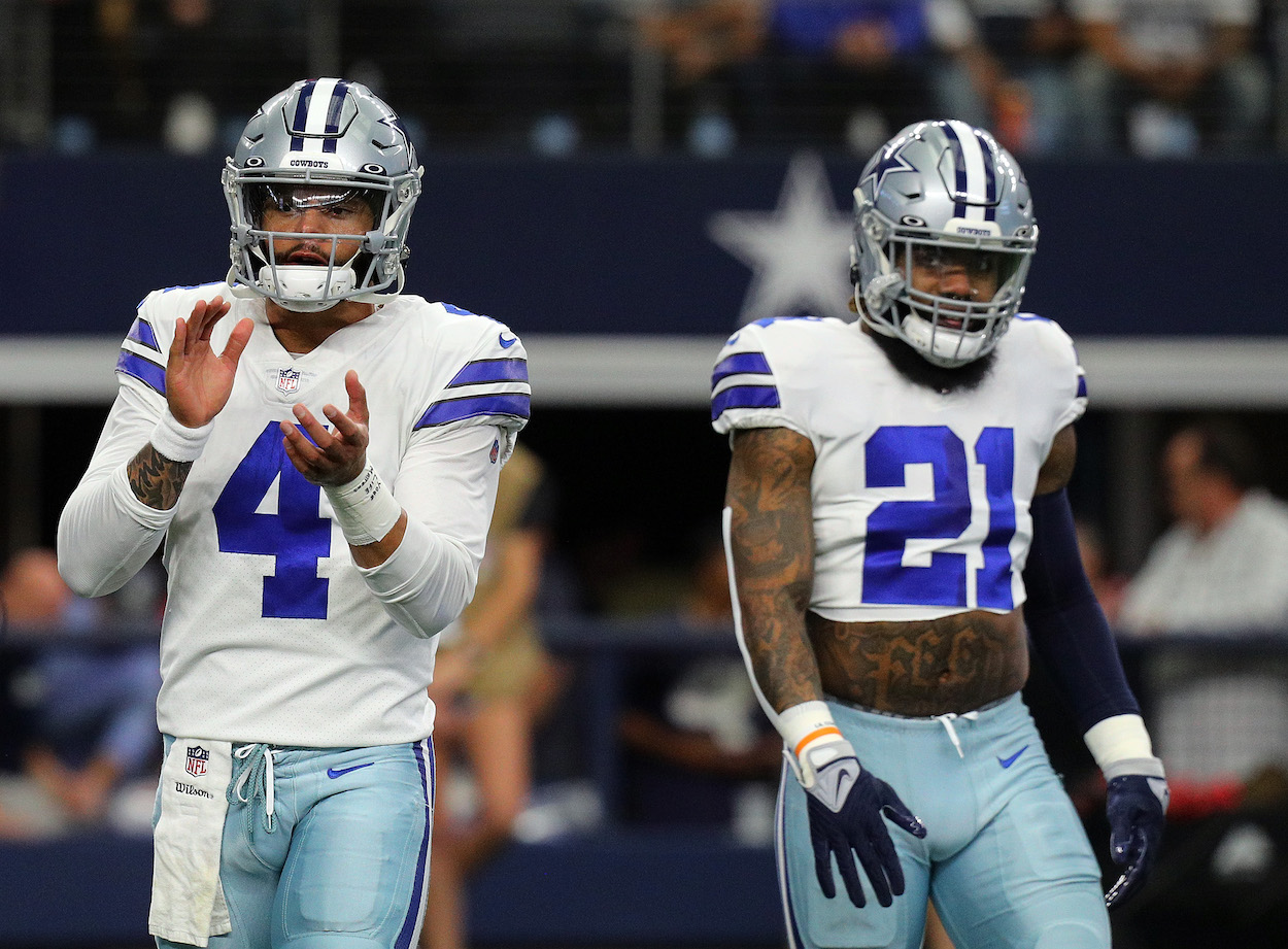 Cowboys stars Dak Prescott and Ezekiel Elliott.