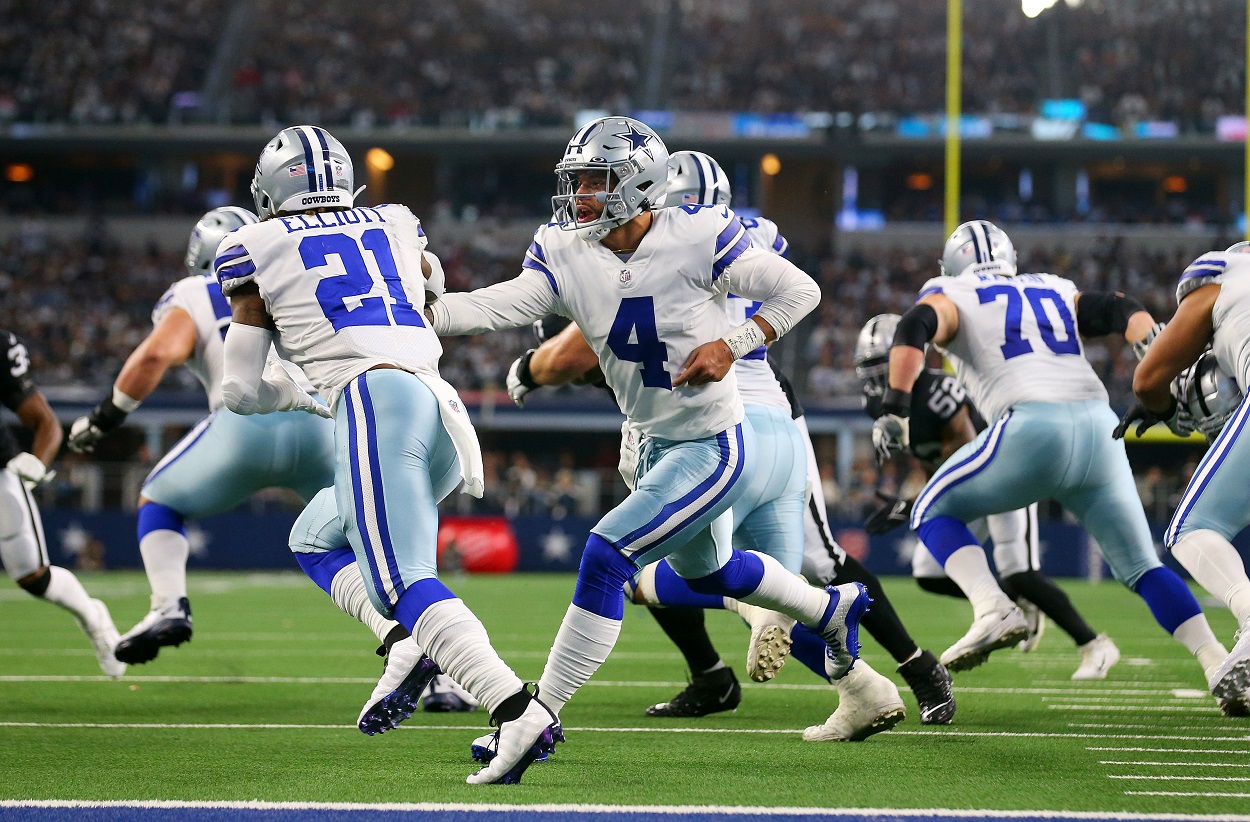 Dallas Cowboys Dak Prescott and Ezekiel Elliott