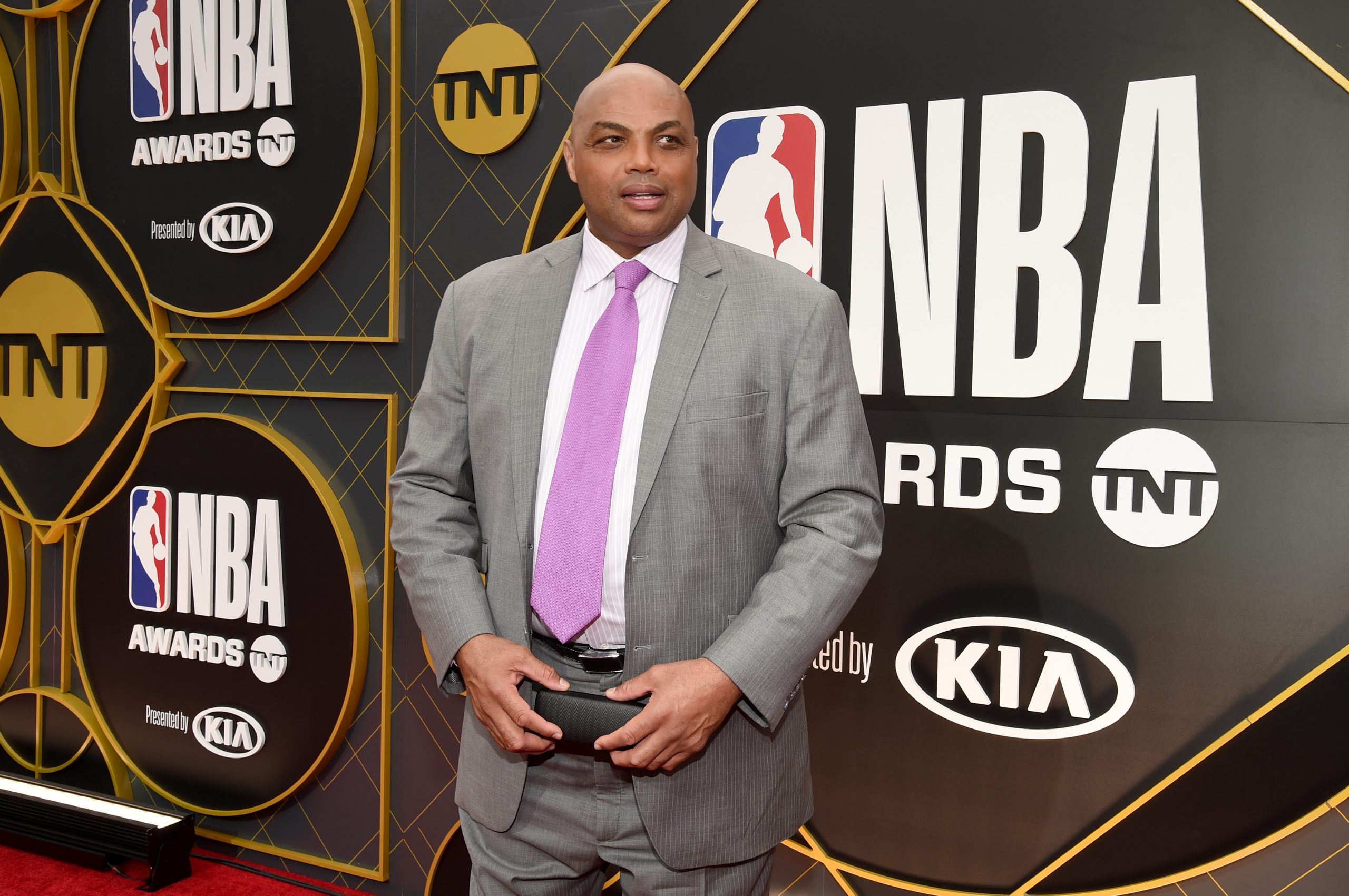Charles Barkley poses ahead of the NBA Awards Show.