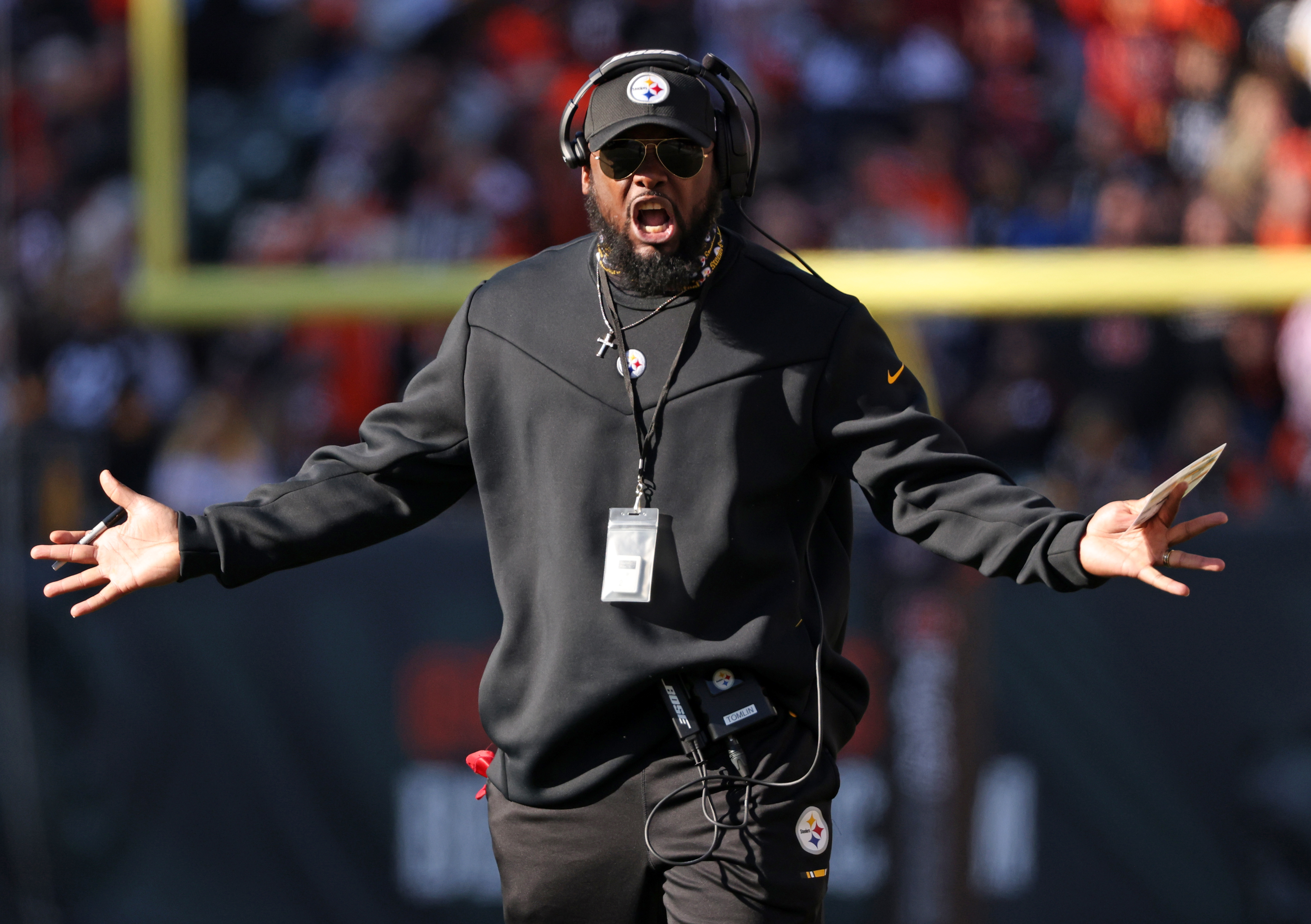 Steelers HC Mike Tomlin in loss to Bengals.
