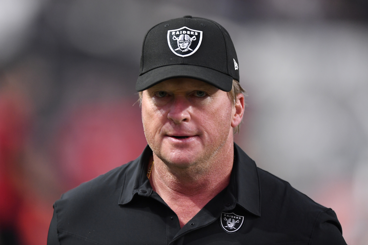 Former Las Vegas Raiders head coach Jon Gruden in 2021.