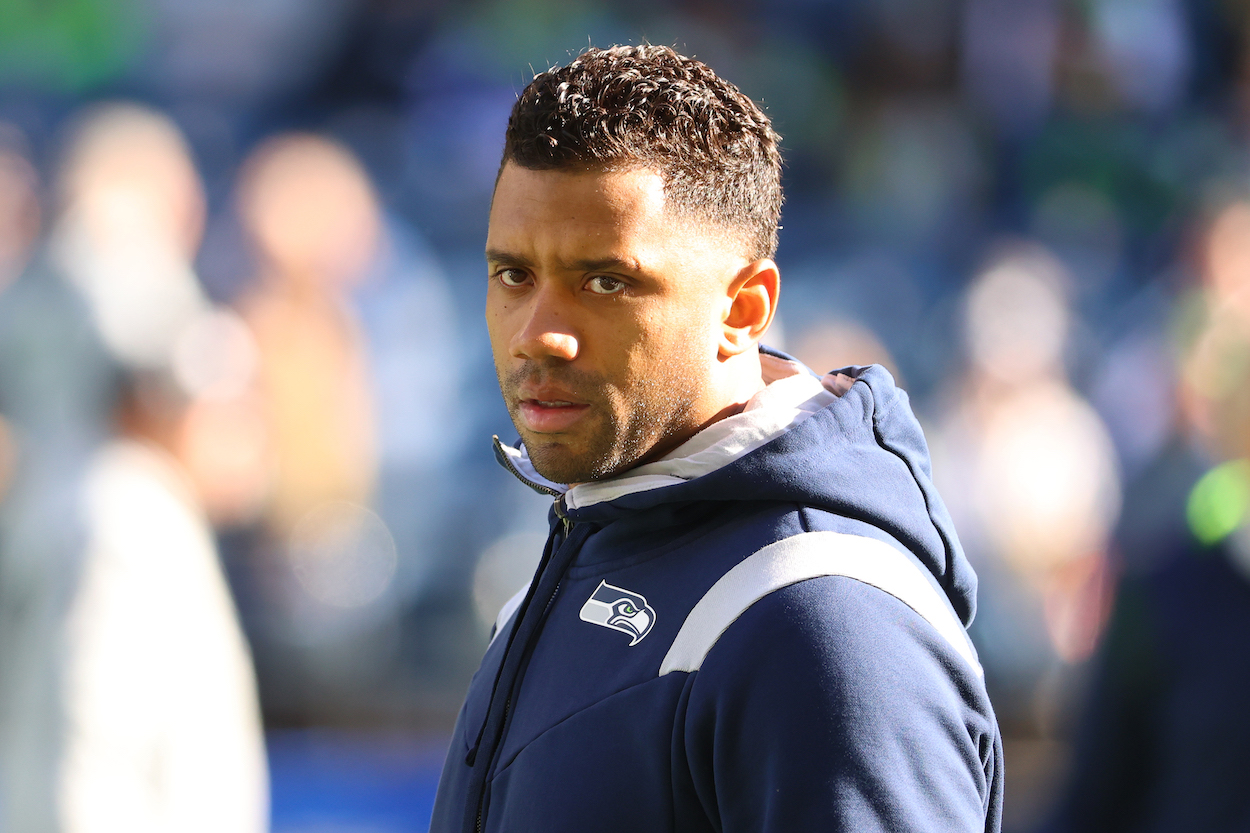 Eagles trade target Russell Wilson.