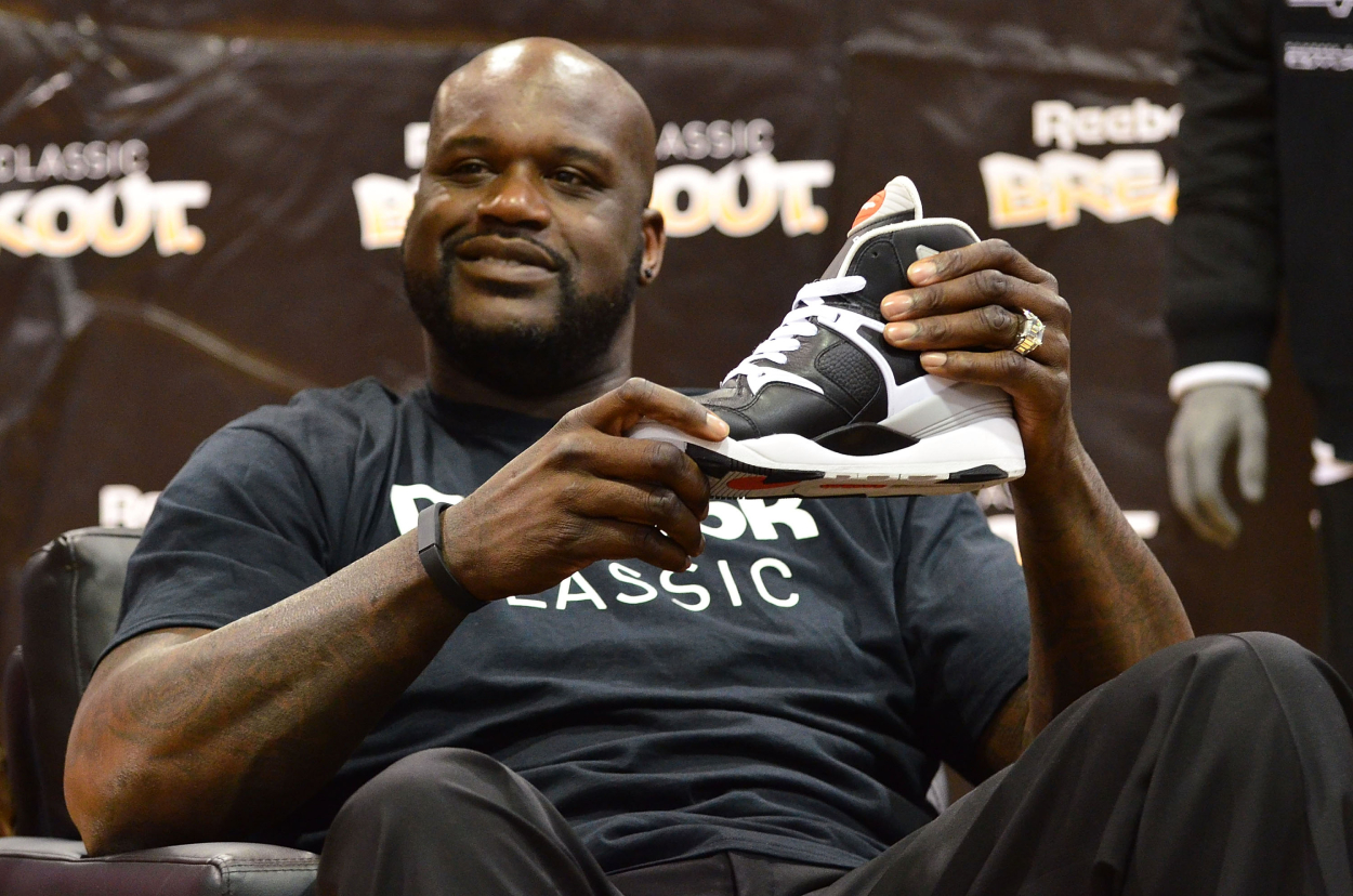 NBA legend Shaquille O'Neal. Shaq has some massive shoes and once put some small ones in hot water to make them grow.