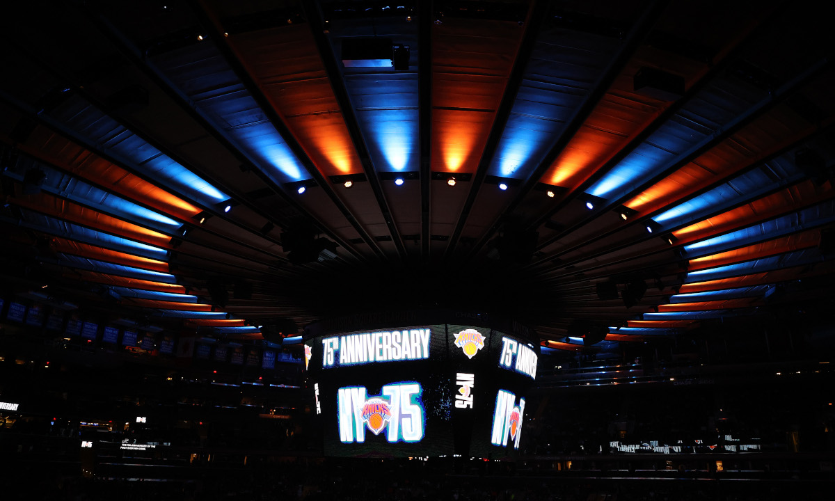 The New York Knicks are 0-2 at home since the Madison Square Garden scoreboard started displaying the popular "bing-bong" theme