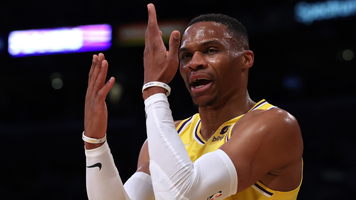 Russell Westbrook had another free basketball giveaway night in the Lakers' overtime win over the Charlotte Hornets