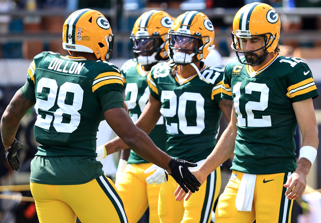 A.J. Dillon, Kevin King, Aaron Rodgers