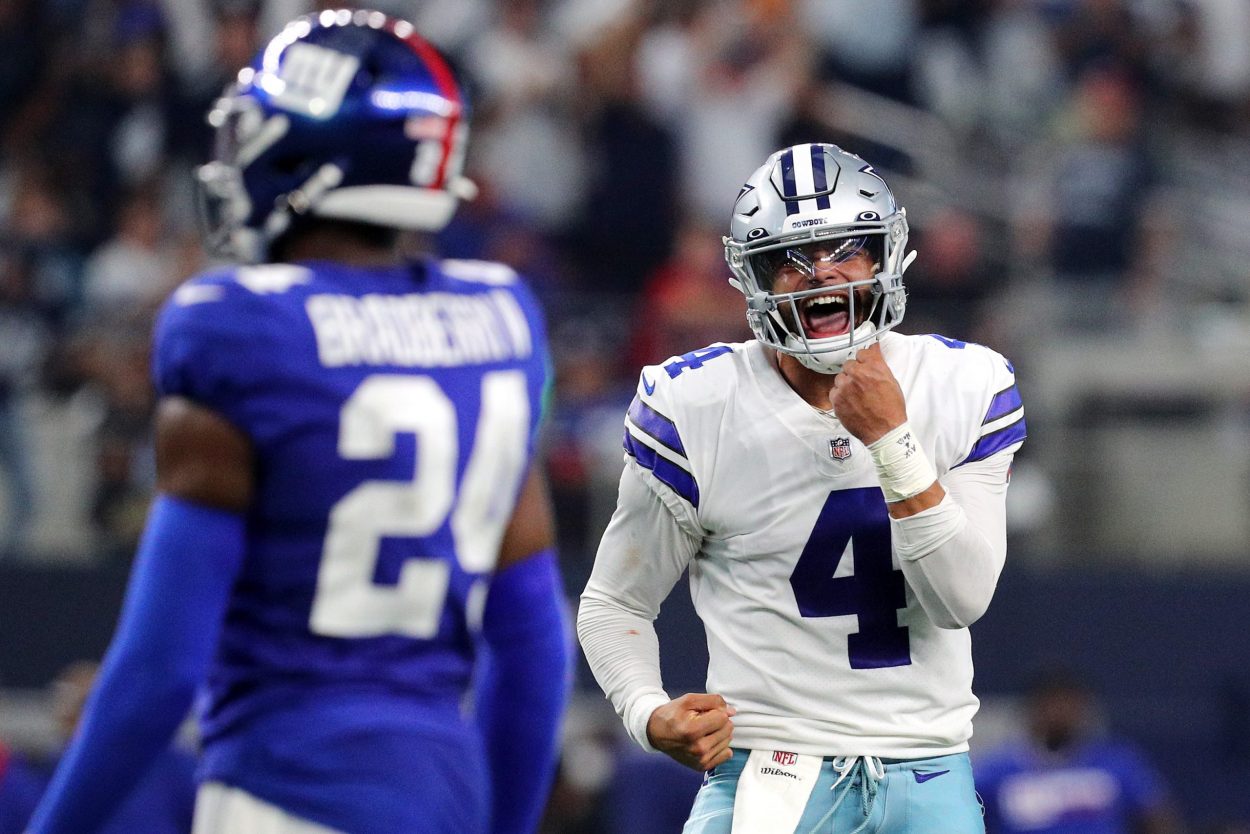 Dak Prescott has won eight straight starts against the Giants