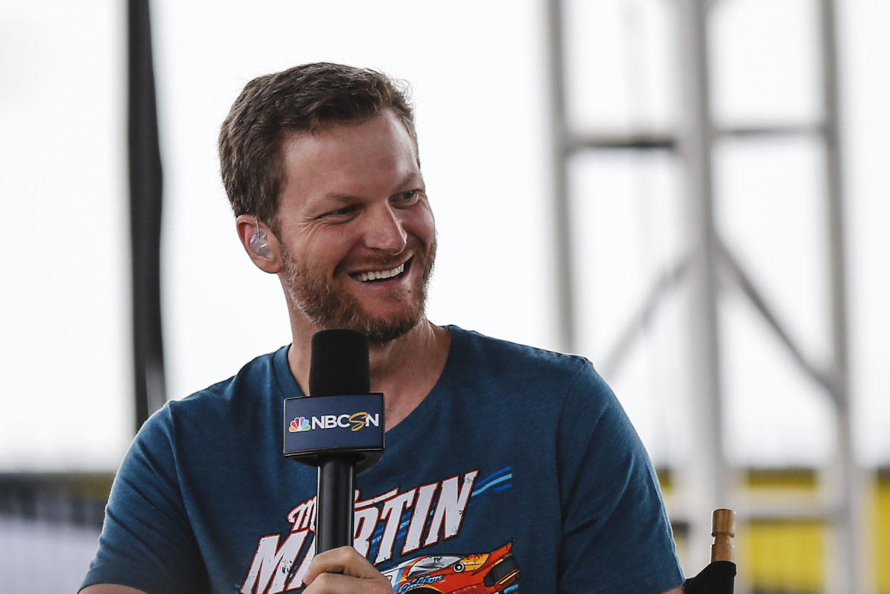 Dale Earnhardt Jr. talks with fans