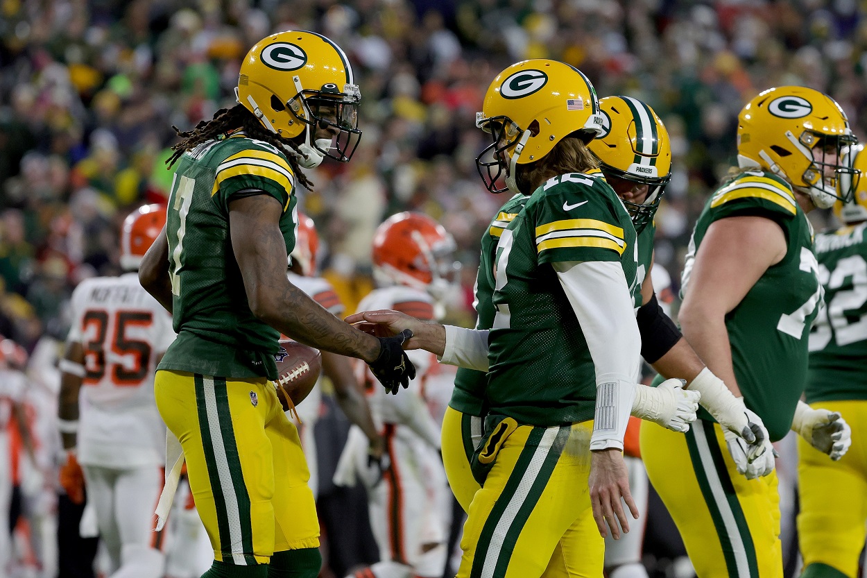 Davante Adams and Aaron Rodgers