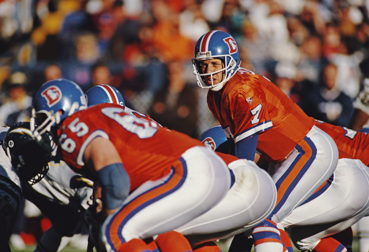 John Elway and the Denver Broncos' Orange Crush uniforms in 1995.